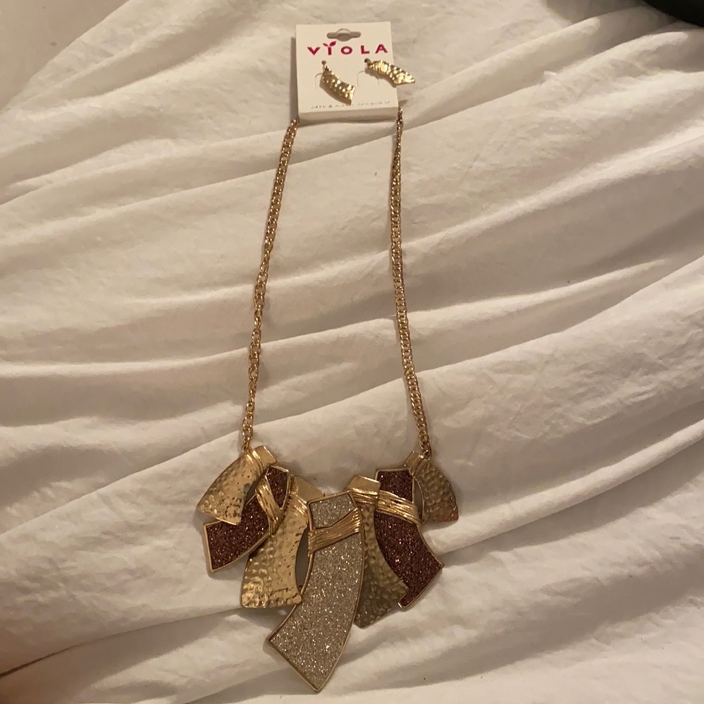 necklace and earrings